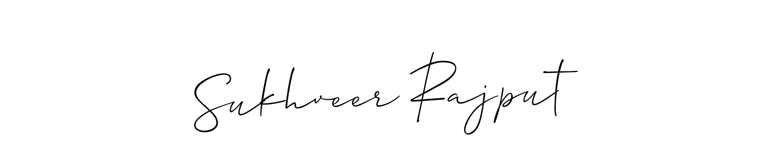 How to make Sukhveer Rajput name signature. Use Allison_Script style for creating short signs online. This is the latest handwritten sign. Sukhveer Rajput signature style 2 images and pictures png
