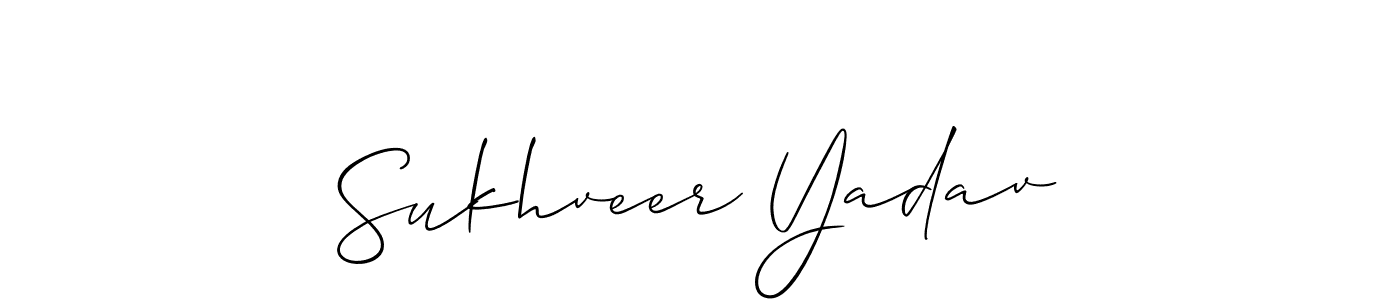 You should practise on your own different ways (Allison_Script) to write your name (Sukhveer Yadav) in signature. don't let someone else do it for you. Sukhveer Yadav signature style 2 images and pictures png