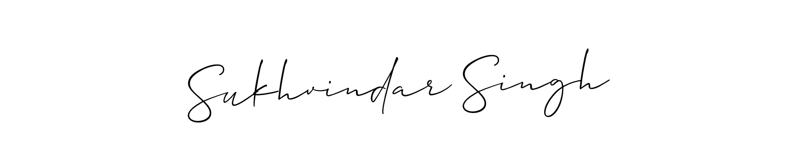 Allison_Script is a professional signature style that is perfect for those who want to add a touch of class to their signature. It is also a great choice for those who want to make their signature more unique. Get Sukhvindar Singh name to fancy signature for free. Sukhvindar Singh signature style 2 images and pictures png