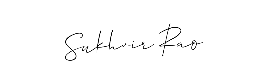Also You can easily find your signature by using the search form. We will create Sukhvir Rao name handwritten signature images for you free of cost using Allison_Script sign style. Sukhvir Rao signature style 2 images and pictures png