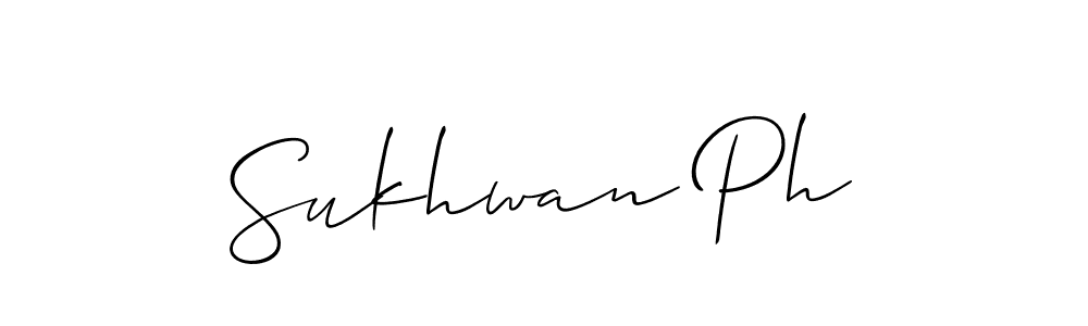 Use a signature maker to create a handwritten signature online. With this signature software, you can design (Allison_Script) your own signature for name Sukhwan Ph. Sukhwan Ph signature style 2 images and pictures png