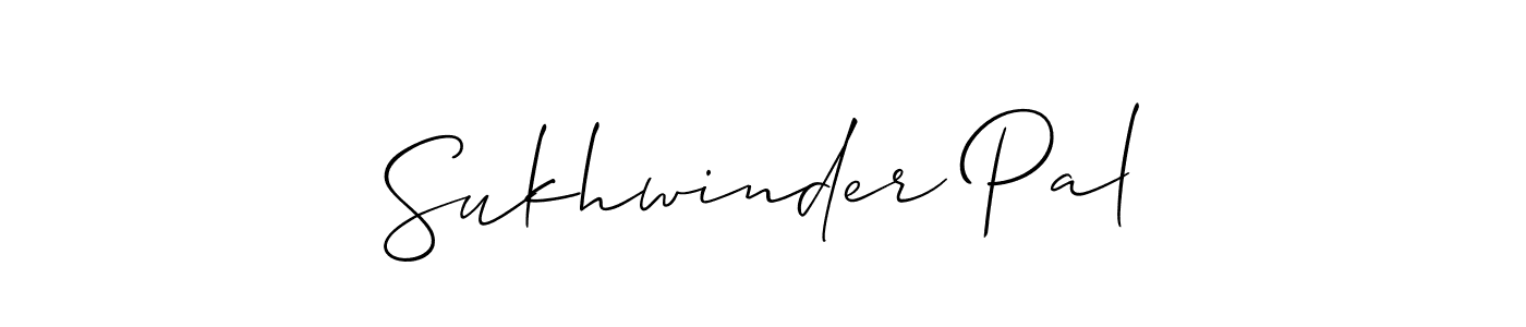 Make a beautiful signature design for name Sukhwinder Pal. With this signature (Allison_Script) style, you can create a handwritten signature for free. Sukhwinder Pal signature style 2 images and pictures png