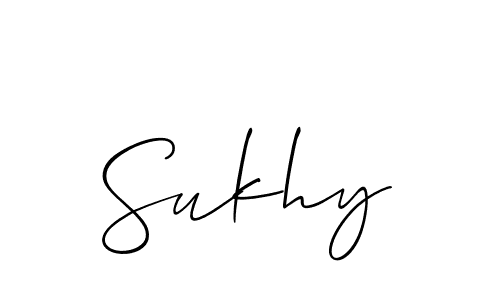 Use a signature maker to create a handwritten signature online. With this signature software, you can design (Allison_Script) your own signature for name Sukhy. Sukhy signature style 2 images and pictures png