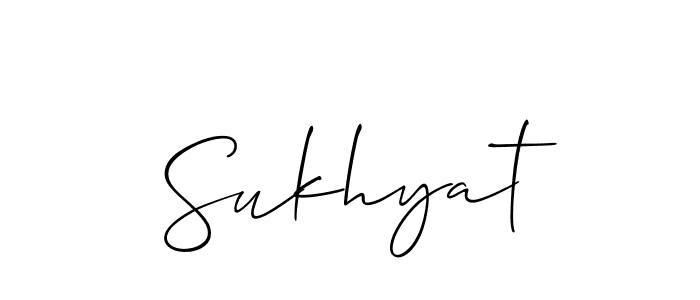 Make a beautiful signature design for name Sukhyat. Use this online signature maker to create a handwritten signature for free. Sukhyat signature style 2 images and pictures png