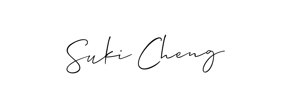 Use a signature maker to create a handwritten signature online. With this signature software, you can design (Allison_Script) your own signature for name Suki Cheng. Suki Cheng signature style 2 images and pictures png