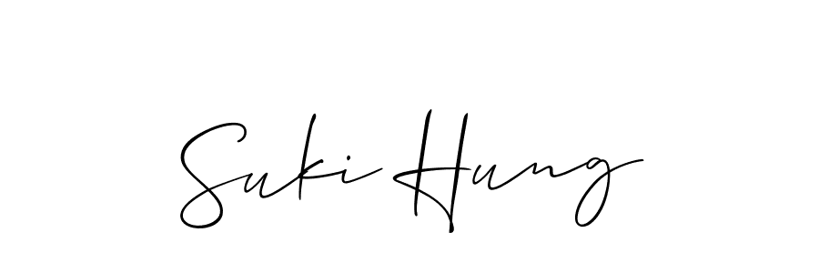 Make a short Suki Hung signature style. Manage your documents anywhere anytime using Allison_Script. Create and add eSignatures, submit forms, share and send files easily. Suki Hung signature style 2 images and pictures png