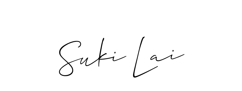 Create a beautiful signature design for name Suki Lai. With this signature (Allison_Script) fonts, you can make a handwritten signature for free. Suki Lai signature style 2 images and pictures png