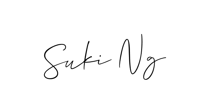 You should practise on your own different ways (Allison_Script) to write your name (Suki Ng) in signature. don't let someone else do it for you. Suki Ng signature style 2 images and pictures png