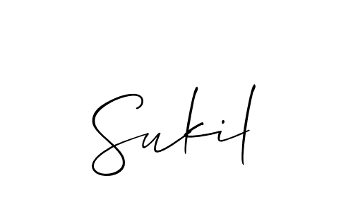 You should practise on your own different ways (Allison_Script) to write your name (Sukil) in signature. don't let someone else do it for you. Sukil signature style 2 images and pictures png
