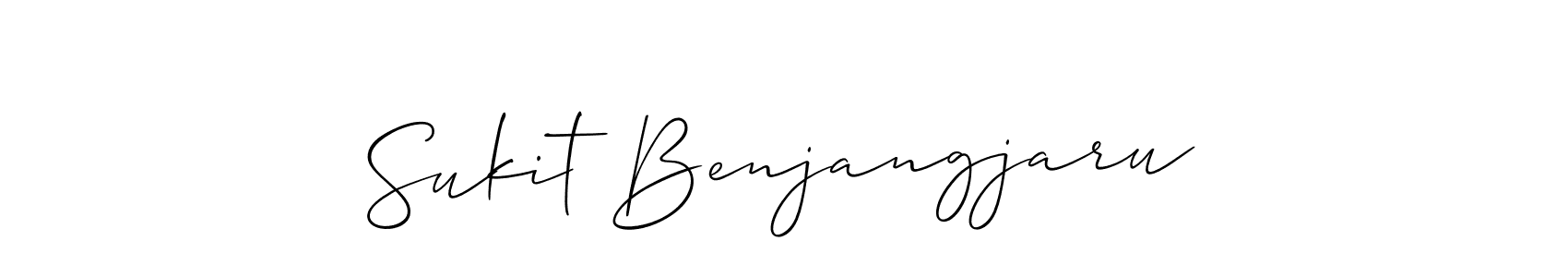 Make a beautiful signature design for name Sukit Benjangjaru. Use this online signature maker to create a handwritten signature for free. Sukit Benjangjaru signature style 2 images and pictures png