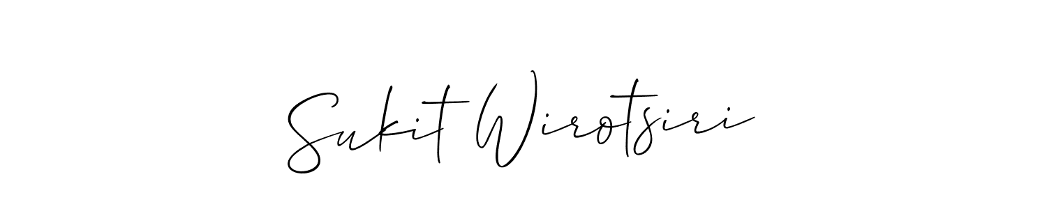 if you are searching for the best signature style for your name Sukit Wirotsiri. so please give up your signature search. here we have designed multiple signature styles  using Allison_Script. Sukit Wirotsiri signature style 2 images and pictures png