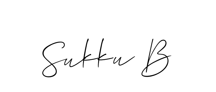 Also we have Sukku B name is the best signature style. Create professional handwritten signature collection using Allison_Script autograph style. Sukku B signature style 2 images and pictures png