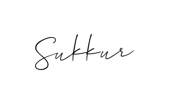 How to make Sukkur signature? Allison_Script is a professional autograph style. Create handwritten signature for Sukkur name. Sukkur signature style 2 images and pictures png