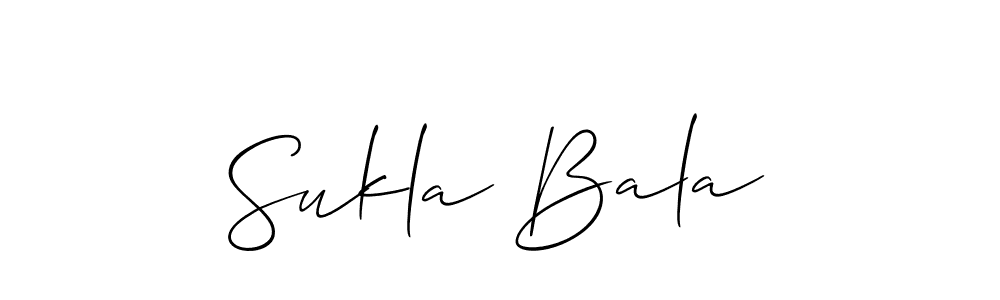 Sukla Bala stylish signature style. Best Handwritten Sign (Allison_Script) for my name. Handwritten Signature Collection Ideas for my name Sukla Bala. Sukla Bala signature style 2 images and pictures png