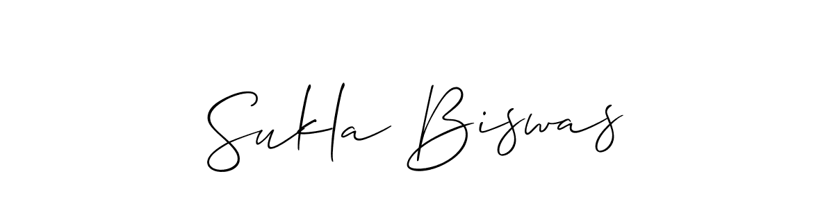 Make a beautiful signature design for name Sukla Biswas. With this signature (Allison_Script) style, you can create a handwritten signature for free. Sukla Biswas signature style 2 images and pictures png