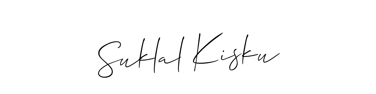 You should practise on your own different ways (Allison_Script) to write your name (Suklal Kisku) in signature. don't let someone else do it for you. Suklal Kisku signature style 2 images and pictures png