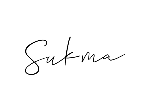 Best and Professional Signature Style for Sukma. Allison_Script Best Signature Style Collection. Sukma signature style 2 images and pictures png