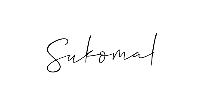 How to Draw Sukomal signature style? Allison_Script is a latest design signature styles for name Sukomal. Sukomal signature style 2 images and pictures png