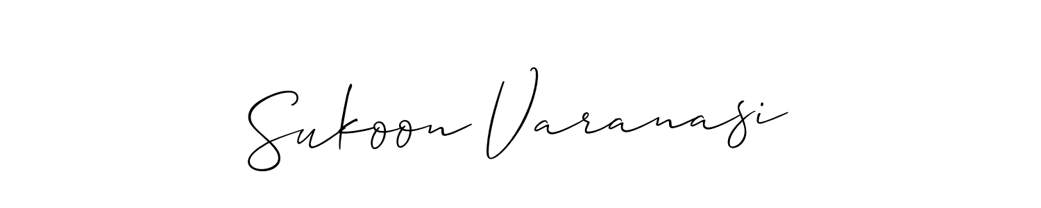 Design your own signature with our free online signature maker. With this signature software, you can create a handwritten (Allison_Script) signature for name Sukoon Varanasi. Sukoon Varanasi signature style 2 images and pictures png