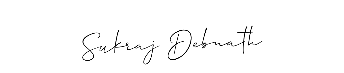 Use a signature maker to create a handwritten signature online. With this signature software, you can design (Allison_Script) your own signature for name Sukraj Debnath. Sukraj Debnath signature style 2 images and pictures png