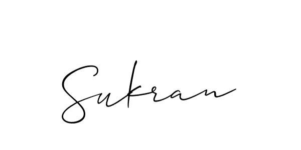 It looks lik you need a new signature style for name Sukran. Design unique handwritten (Allison_Script) signature with our free signature maker in just a few clicks. Sukran signature style 2 images and pictures png