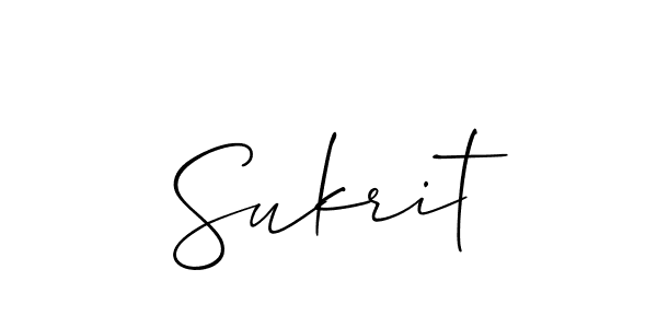 How to make Sukrit signature? Allison_Script is a professional autograph style. Create handwritten signature for Sukrit name. Sukrit signature style 2 images and pictures png