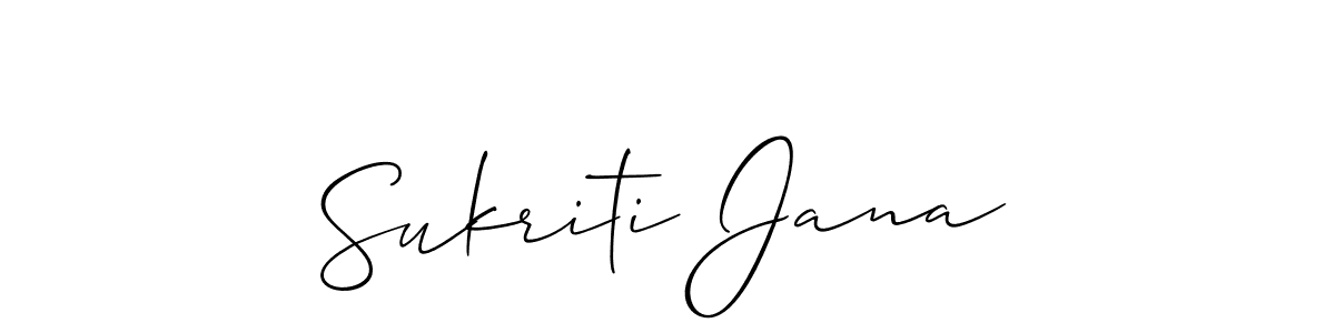 How to make Sukriti Jana name signature. Use Allison_Script style for creating short signs online. This is the latest handwritten sign. Sukriti Jana signature style 2 images and pictures png
