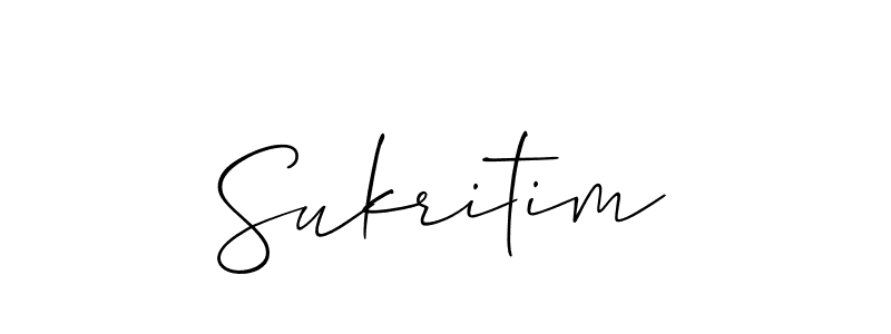 Use a signature maker to create a handwritten signature online. With this signature software, you can design (Allison_Script) your own signature for name Sukritim. Sukritim signature style 2 images and pictures png