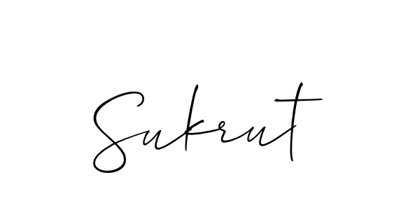 Sukrut stylish signature style. Best Handwritten Sign (Allison_Script) for my name. Handwritten Signature Collection Ideas for my name Sukrut. Sukrut signature style 2 images and pictures png