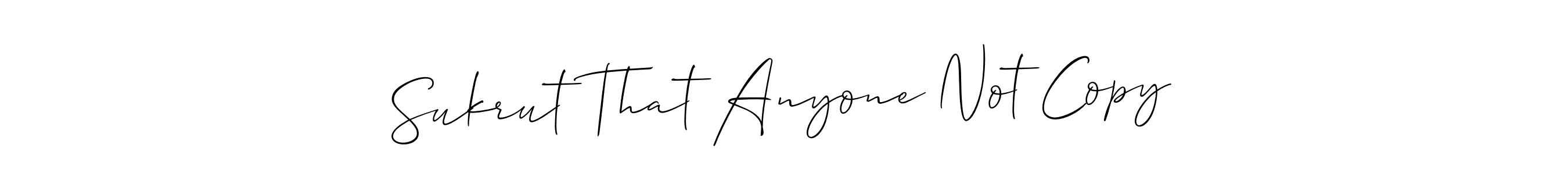 It looks lik you need a new signature style for name Sukrut That Anyone Not Copy. Design unique handwritten (Allison_Script) signature with our free signature maker in just a few clicks. Sukrut That Anyone Not Copy signature style 2 images and pictures png