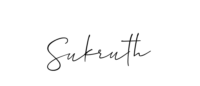 It looks lik you need a new signature style for name Sukruth. Design unique handwritten (Allison_Script) signature with our free signature maker in just a few clicks. Sukruth signature style 2 images and pictures png