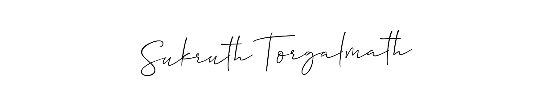 You should practise on your own different ways (Allison_Script) to write your name (Sukruth Torgalmath) in signature. don't let someone else do it for you. Sukruth Torgalmath signature style 2 images and pictures png