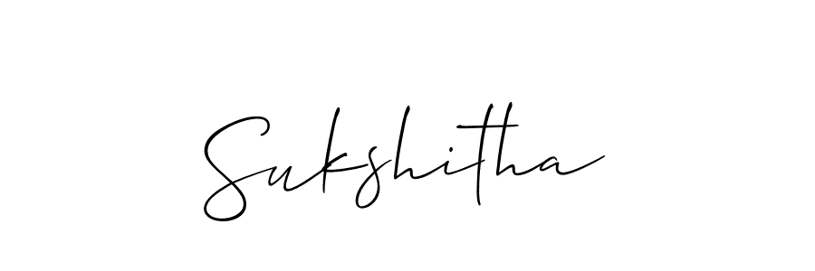 Best and Professional Signature Style for Sukshitha. Allison_Script Best Signature Style Collection. Sukshitha signature style 2 images and pictures png