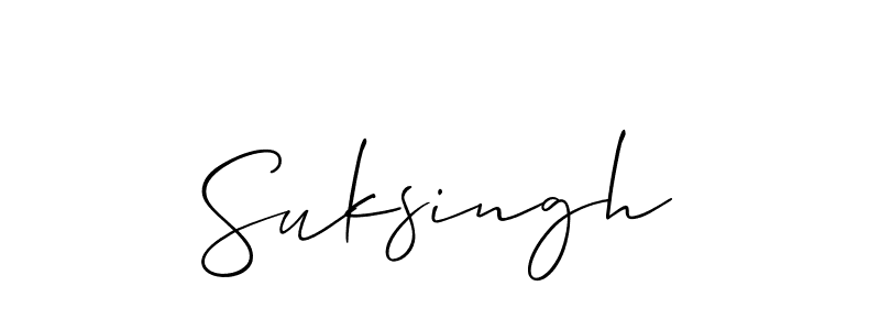 How to make Suksingh signature? Allison_Script is a professional autograph style. Create handwritten signature for Suksingh name. Suksingh signature style 2 images and pictures png