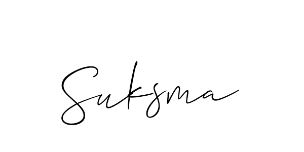 How to Draw Suksma signature style? Allison_Script is a latest design signature styles for name Suksma. Suksma signature style 2 images and pictures png