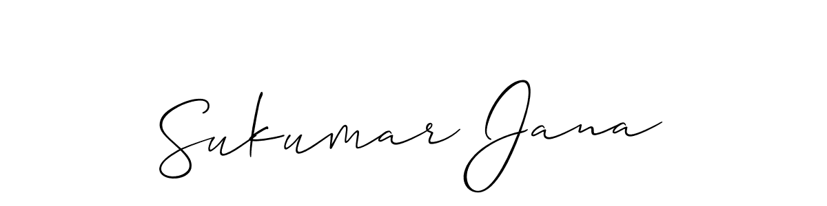 Use a signature maker to create a handwritten signature online. With this signature software, you can design (Allison_Script) your own signature for name Sukumar Jana. Sukumar Jana signature style 2 images and pictures png