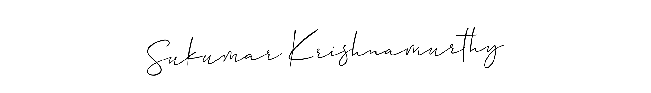 It looks lik you need a new signature style for name Sukumar Krishnamurthy. Design unique handwritten (Allison_Script) signature with our free signature maker in just a few clicks. Sukumar Krishnamurthy signature style 2 images and pictures png
