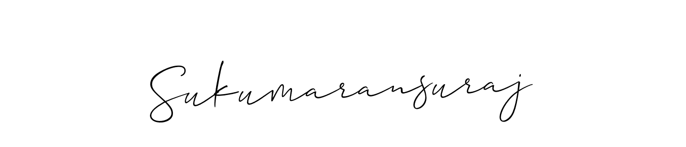 How to make Sukumaransuraj signature? Allison_Script is a professional autograph style. Create handwritten signature for Sukumaransuraj name. Sukumaransuraj signature style 2 images and pictures png