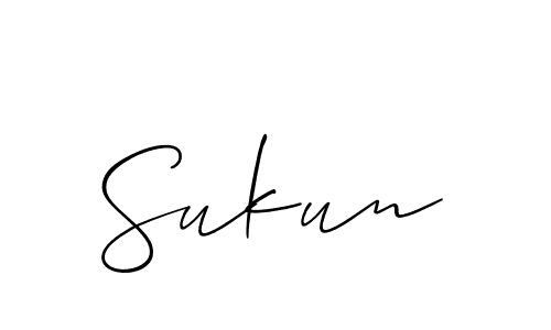 Best and Professional Signature Style for Sukun. Allison_Script Best Signature Style Collection. Sukun signature style 2 images and pictures png