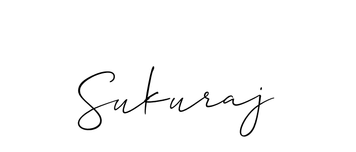 Use a signature maker to create a handwritten signature online. With this signature software, you can design (Allison_Script) your own signature for name Sukuraj. Sukuraj signature style 2 images and pictures png