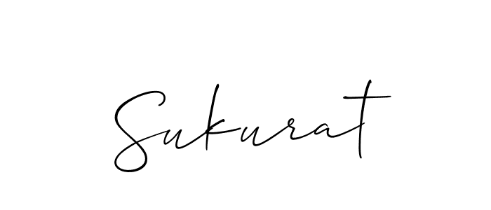 How to make Sukurat name signature. Use Allison_Script style for creating short signs online. This is the latest handwritten sign. Sukurat signature style 2 images and pictures png