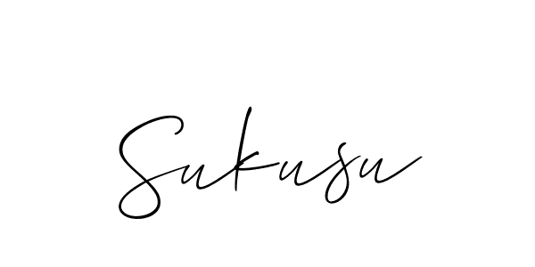 The best way (Allison_Script) to make a short signature is to pick only two or three words in your name. The name Sukusu include a total of six letters. For converting this name. Sukusu signature style 2 images and pictures png