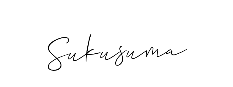 Use a signature maker to create a handwritten signature online. With this signature software, you can design (Allison_Script) your own signature for name Sukusuma. Sukusuma signature style 2 images and pictures png