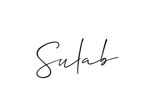 How to make Sulab signature? Allison_Script is a professional autograph style. Create handwritten signature for Sulab name. Sulab signature style 2 images and pictures png