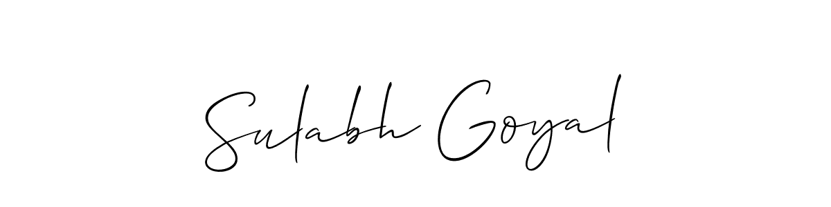 Sulabh Goyal stylish signature style. Best Handwritten Sign (Allison_Script) for my name. Handwritten Signature Collection Ideas for my name Sulabh Goyal. Sulabh Goyal signature style 2 images and pictures png