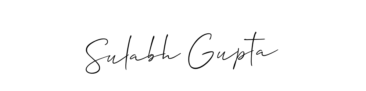 The best way (Allison_Script) to make a short signature is to pick only two or three words in your name. The name Sulabh Gupta include a total of six letters. For converting this name. Sulabh Gupta signature style 2 images and pictures png