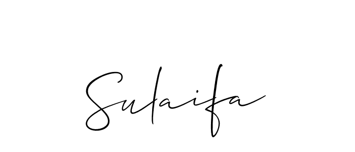 The best way (Allison_Script) to make a short signature is to pick only two or three words in your name. The name Sulaifa include a total of six letters. For converting this name. Sulaifa signature style 2 images and pictures png