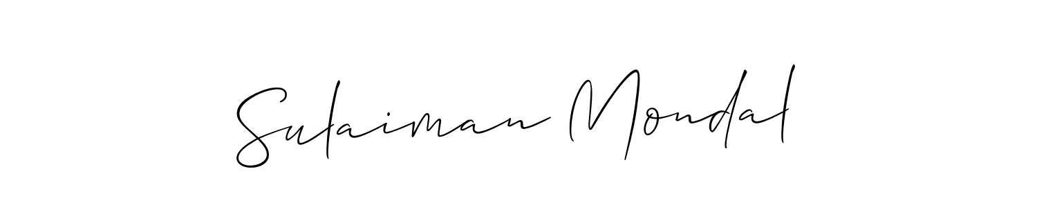 How to make Sulaiman Mondal signature? Allison_Script is a professional autograph style. Create handwritten signature for Sulaiman Mondal name. Sulaiman Mondal signature style 2 images and pictures png
