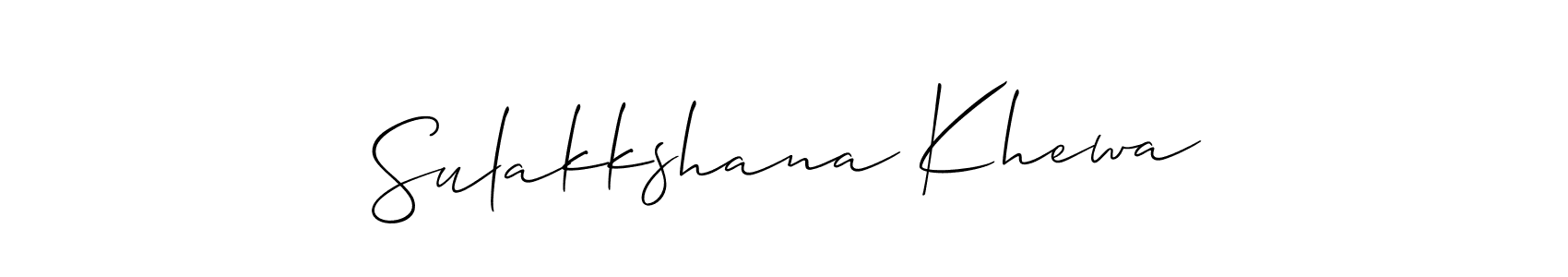 How to make Sulakkshana Khewa signature? Allison_Script is a professional autograph style. Create handwritten signature for Sulakkshana Khewa name. Sulakkshana Khewa signature style 2 images and pictures png