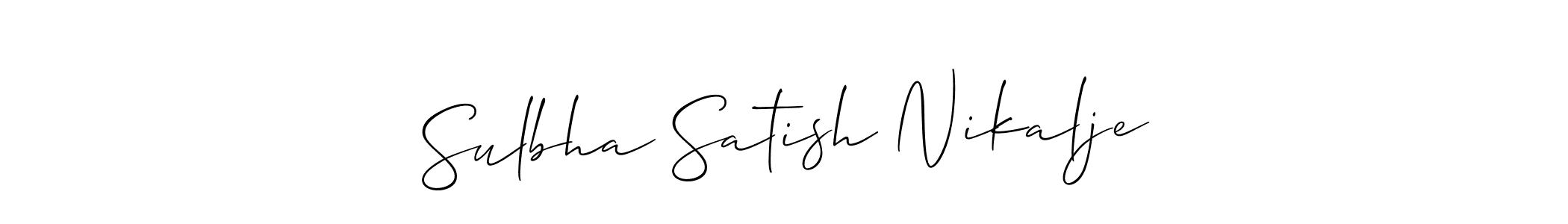 You can use this online signature creator to create a handwritten signature for the name Sulbha Satish Nikalje. This is the best online autograph maker. Sulbha Satish Nikalje signature style 2 images and pictures png